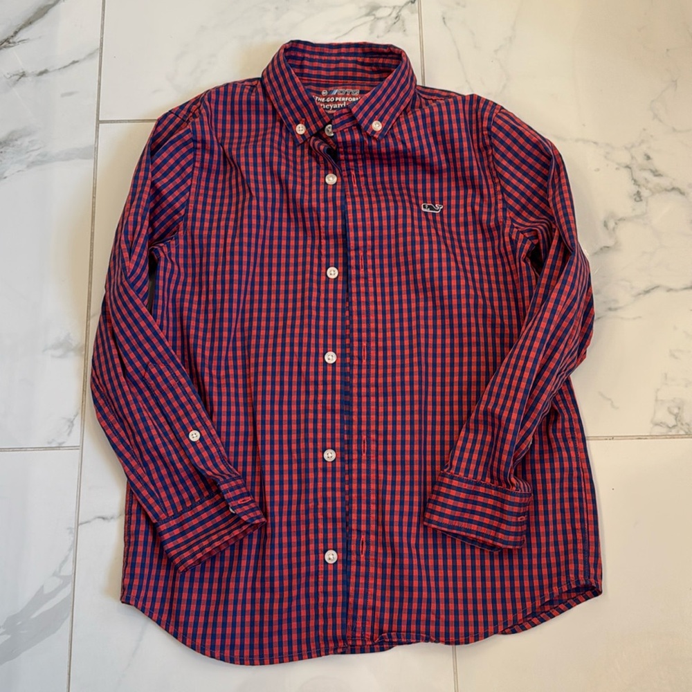 Vineyard Vines boys size 6 plaid button down